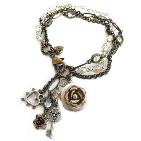 Vintage Rose Charm &Locket Bracelet,NWT - Picture 3 of 5